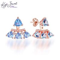 Hoa Tai Nữ Kya Jewel Topaz Vàng Hồng Cách Điệu