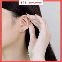 Hoa tai vàng 10k “Sea LA Vie” Chữ C tráng men phủ sứ xanh của đại dương phong cách hiện đại - Hoa tai nữ [Kim Ngọc Thủy]