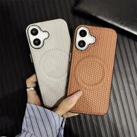 Họa Tiết Dệt Từ Ốp lưng iPhone 16 15 14 Plus 13 12 11 Pro Max Kim Loại Cao Cấp Bảo Vệ Camera Ốp Lưng Cứng