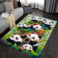 Họa Tiết Gấu Trúc Thảm Thể Thao Phòng Khách Thảm Phòng Ngủ Trang Trí Nhà Thảm Động Vật Dễ Thương Siêu Mềm Chống Trơn Trượt Thảm Trải Sàn Trong Nhà