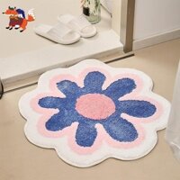 Họa tiết hoa thảm nhà máy có thể giặt được giả cashmere thảm mục vụ phòng ngủ trẻ em thảm trang trí OYZYT