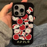 Họa tiết quả táo chấm bi đen cho ốp lưng iphone 16promax 16pro 16 15promax 15pro 15 14promax 14pro 14 13promax 13pro 13 12pro 12promax 12 11promax 11 xsmax xr xs 7plus 8p G0KD