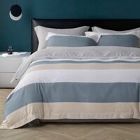 [Họa tiết sọc - 4 món] Bộ chăn ga Tencel Mix cao cấp không nhăn không xù