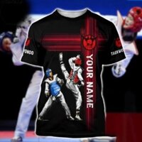 Họa Tiết Taekwondo 3D In Hình Nam Áo Thun Quá Khổ Áo Thun Mùa Hè Tay Ngắn Unisex Áo Thun