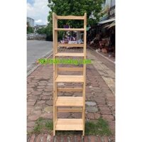 (Hoả tốc 1 giờ ) Kệ  sách 40cm, 5 tầng gỗ cao su tự nhiên