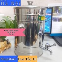 [Hoả tốc 1h] Bình nước inox 304, xô canh inox 20 lít có vòi VIETCOOK đựng nước lèo, nước lẩu tiện dụng