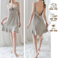 [HỎA TỐC 1H] [CHE TÊN] SX572 - váy ngủ lụa satin - đầm ngủ gợi cảm -kellywang