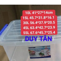 (HOẢ TỐC 1H-HN) 30L THÙNG NHỰA  DUY TÂN TRONG SUỐT 56,4 x 37,9 x 20,5 (cm)