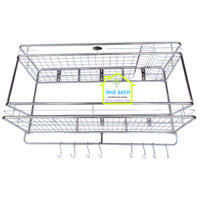 [HOẢ TỐC 1h ]  Kệ Chén Treo 2 Tấng Đủ Size , Inox Sáng Bóng