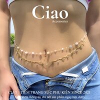[HOẢ TỐC 1H] Set 2 vòng bụng thiết kế hoạ tiết đính đá mới lạ trendy phong cách Giselle Ciao