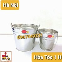 [Hoả Tốc 1h] Xô inox 304 xô 3, 5, 8, 12, 17 lít xô 18, 20, 25, 27, 30 xô đựng nước đá có nắp và không nắp Vietcook