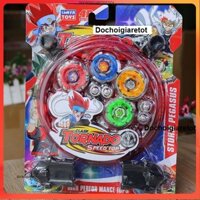 (HỎA TỐC 24H) Bộ Bàn Thi Đấu và 4 Con quay dòng Tornado - Giống với Beyblade Brust Có Ảnh Thật