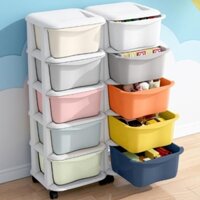 [HỎA TỐC 2H] (HỖ TRỢ PHÍ SHIP)Kệ Để Đồ, Tủ Nhựa Đa Năng Ngũ Sắc 5 Tầng Có Ngăn Kéo Và Bánh Xe Di Chuyển tiện lợi hàng xị