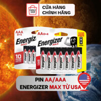 [Hoả Tốc 2H] Pin AA/AAA Energizer Max E91 BP8+4 Vỉ 8 Pin Tặng 4 Pin