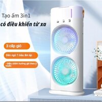 HOẢ TỐC 2H TẠI SÀI GÒN Quạt Điều Hòa Phun Sương Tích Điện Quạt Hơi Nước điều hòa có Đèn LED Với 2 Cánh Gió,3 Đầu Sương