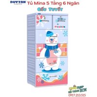 🚀HOẢ TỐC 2H Tp.HCM🚀 Tủ nhựa duy tân Mina 5 TẦNG -6 NGĂN - Gấu Tuyết