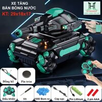 Hỏa tốc 2h: Xe Tăng Loại siêu to (29 x18x17cm), đồ chơi xe tăng điều khiển từ xa bắn đạn thạch, siêu xe tăng 2025.