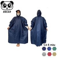 [HỎA TỐC] Áo Mưa Bít Vải Dù Cao Cấp Người Lớn Màu Xanh Đen 1.4m