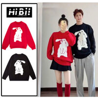 [Hỏa Tốc] Áo Sweater Noel Đôi Thỏ , Áo Cổ Tròn cho các cặp đôi mùa noel From Rộng Phong Cách.