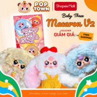 [HỎA TỐC] - BABY THREE MACARON V2 - THẾ HỆ MỚI, PHIÊN BẢN THỎ TAI CỤP - Blindbox ngẫu nhiên, full seal, chính hãng