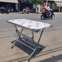 (HOẢ TỐC) Bàn chữ nhật inox gấp gọn giá xưởng sản xuất đầy đủ kích thước bảo hành 2 năm