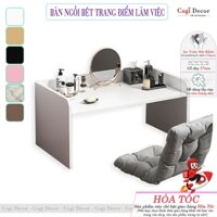 [Hỏa Tốc] Bàn Ngồi Bệt Trang Điểm Làm Việc Thiết Kế Có Thanh Chắn Chống Rơi Đồ Bo Góc Thẩm Mỹ BL-121