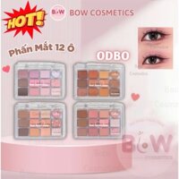 [Hỏa Tốc] Bảng Phấn Mắt ODBO 12 Ô Real Heart Color Thái Lan Có Nhũ Eye Palette Odbo2019 Thái Lan