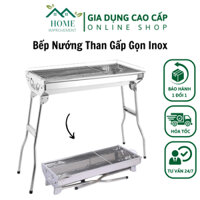 [Hỏa tốc] Bếp nướng than Inox lớn nướng bbq ngoài trời, bếp nướng du lịch, picnic BNT14 - HI Store