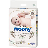 [HỎA TỐC] Bỉm Moony Natural Trắng Moony Nội Địa Nhật Dán Size S 58 miếng