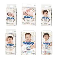[HỎA TỐC] Bỉm Moony Natural Trắng Nội Địa Nhật Tã Monny Xanh Dán, Quần Size Newborn S58 M46 L38 M46 L36 XL32 Trai Gái