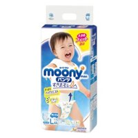 [Hỏa Tốc] Bỉm Moony Xanh Nội Địa - Tã Moony Quần Size L Cho Bé Trai - Gái 44 Miếng