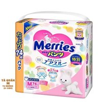 [HỎA TỐC] Bỉm Quần Merries Nội Địa Nhật Jumbo Size Quần M74 JP Cho Bé