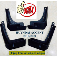 [HOẢ TỐC] Bộ 4 chắn bùn ô tô Huyndai Accent 2018-2024+(Tặng kèm vít,nút nhựa)
