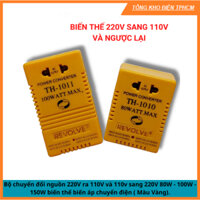 [HỎA TỐC ]Bộ chuyển đổi nguồn 220V ra 110V và 110v sang 220V 80W - 100W - 150W biến thế biến áp chuyển điện ( Màu Vàng).