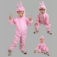 (Hỏa Tốc) Bộ Đồ Hoá Trang Con Thỏ Hồng Cho Trẻ Em và Người Lớn, trang phục hóa trang các con thú 12 con giáp