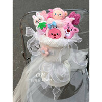 [Hoả Tốc] Bó hoa Gấu Bông kèm Túi,Thiệp.Gấu Bông.Hoa quà tặng.