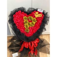 [Hoả tốc] - Bó Hoa Sáp trái tim mix chữ tặng thiệp,toper.