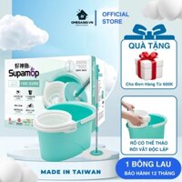 [Hỏa Tốc] BỘ LAU NHÀ 360 ĐỘ OMEGA SUPA TRENDY ĐÀI LOAN ( 1 THÂN CÂY + 1 BÔNG LAU + 1 THÙNG LAU)