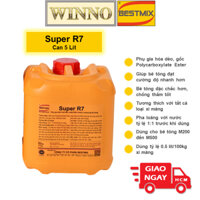 [Hỏa Tốc] Can 5 Lít Phụ Gia Siêu Dẻo Super R7 Tăng Cường Độ Cho Bê Tông Bestmix Tương Đương Với Sikament R-7 N Hãng Sika