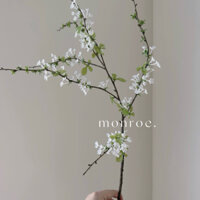 Hoả Tốc* Cành Hoa Tuyết Mai Nhân Tạo Cao Cấp Màu Trắng Cắm Bình Trang Trí Nghệ Thuật Đặt Phòng Khách Sang Trọng