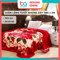 [HỎA TỐC] Chăn lông tuyết nhung loại dày 1m6x2m -mền lông tuyết - chăn nhung