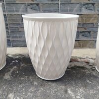 Hỏa Tốc Chậu Nhựa Lưới Trắng ( cao 40cm miệng 33cm)