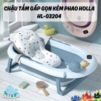 (HỎA TỐC) Chậu Tắm Gấp Gọn Nhiệt Kế Cá Voi Holla / Sasa