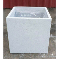 (Hỏa Tốc) Chậu Vuông Đá Mài 50x50x50Cm Trồng Cây Hoa Nuôi Cá