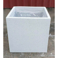 (Hỏa Tốc) Chậu Vuông Đá Mài 50x50x50Cm Trồng Cây Hoa Nuôi Cá