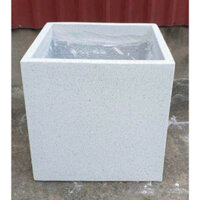 (Hỏa Tốc) Chậu Vuông Đá Mài 50x50x50Cm Trồng Cây Hoa Nuôi Cá