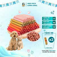 [Hỏa tốc-Combo 100C] Xúc Xích Dinh Dưỡng Chó Mèo (15g) Thức Ăn Cho Pet Mix Đủ Vị (Bò ,Gà ,Cá ,Vịt ,Phô Mai)