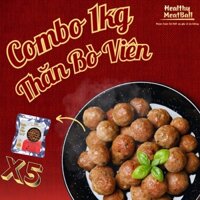 [Hoả tốc] Combo 1KG 5 Gói Thăn Bò Viên, Chả Bò Ăn Liền Eat Clean - Ăn Kiêng Tăng Cơ Giảm Mỡ
