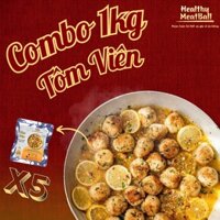 [Hoả tốc] Combo 1KG 5 Gói Tôm Viên, Chả Tôm Ăn Liền Eat Clean - Ăn Kiêng Tăng Cơ Giảm Mỡ