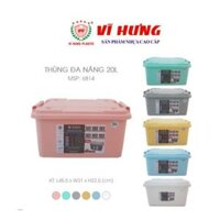 Hỏa Tốc- Combo 5 Thùng đa năng 20L nhựa Vĩ Hưng cao cấp